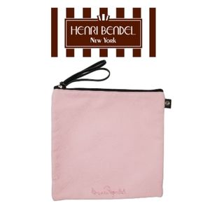 Henri Bendel Pink Vintage 9¼"x9¼" Square Accessory Pouch RARE